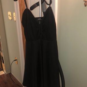 Skater styled black dress
